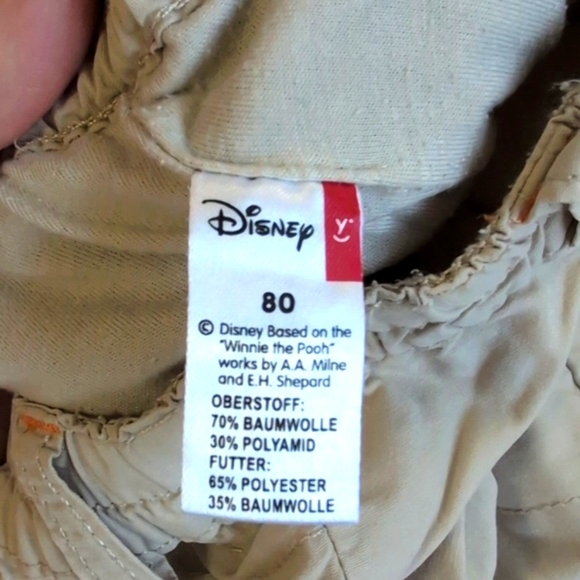 disney winnie the pooh lined cargo track pants size 80 12-18 months baby - Picture 8 of 10